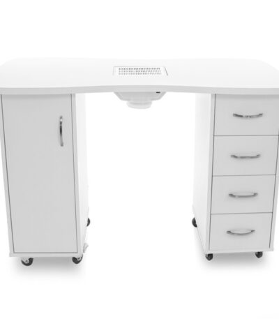 Desk 2027 white two cabinets with an absorber