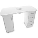 Desk 2027 white two cabinets with an absorber - Image 4