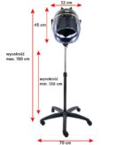 Gabbiano standing dryer li-202s two speeds black - Image 6