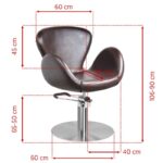 Gabbiano hairdressing chair Amsterdam brown - Image 2