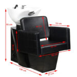 Gabbiano black Ankara hairdressing wash unit - Image 2