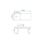 Massage bed azzurro 328 white 2