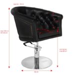 Gabbiano black hairdressing chair - Image 2