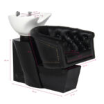Gabbiano black hairdressing wash unit London - Image 2