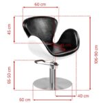 Gabbiano hairdressing chair Amsterdam black and white - Image 2