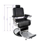Gabbiano royal black barber chair - Image 10