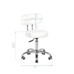 Cosmetic stool for pedicure a-007 white - Image 4