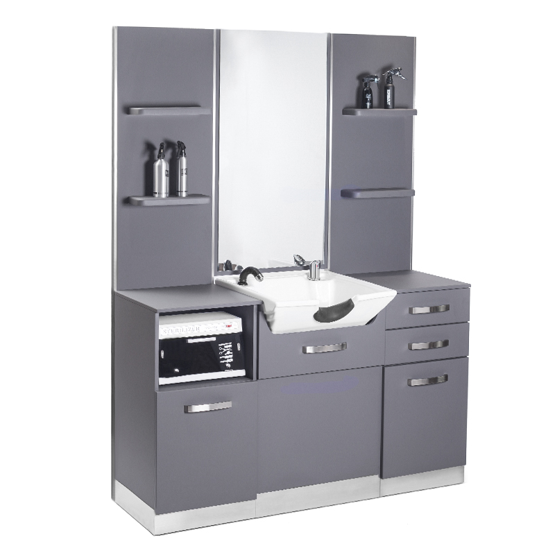 Gabbiano hairdressing console with a wash basin b085 gray Gabbiano hairdressing console with a wash basin b085 gray