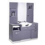 Gabbiano hairdressing console with a wash basin b085 gray - Image 2