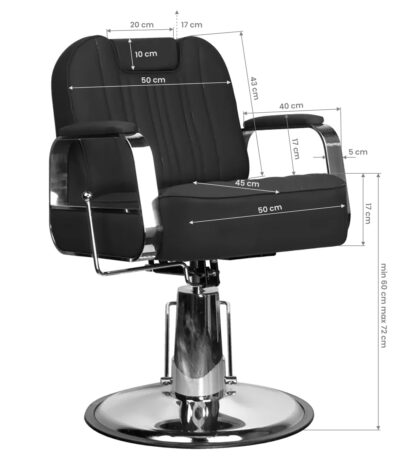 Gabbiano black stern barber chair