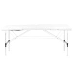 2-section aluminum folding massage table, comfort, white - Image 4