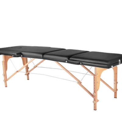 3-section black comfort massage table