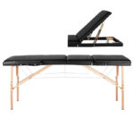 3-section black comfort massage table