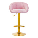 4Rico Bar Hocker QS-B16G pink velvet - Image 2