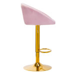 4Rico Bar Hocker QS-B16G pink velvet 1