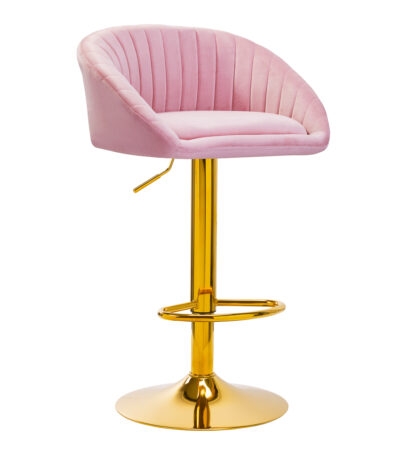 4Rico Bar Hocker QS-B16G pink velvet
