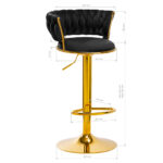 4Rico Bar Hocker QS-B313a black velvet 4