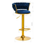 4Rico Bar Hocker QS-B313a navy velvet 4