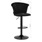 4Rico Bar Hocker QS-B801 black velvet 4