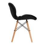 4Rico Cosmetic chair QS-186 black velvet - Image 2