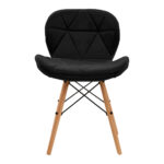 4Rico Cosmetic chair QS-186 black velvet 1