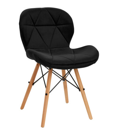 4Rico Cosmetic chair QS-186 black velvet