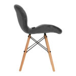 4Rico Cosmetic chair QS-186 gray velvet - Image 2
