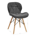 4Rico Cosmetic chair QS-186 gray velvet 4