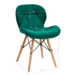 4Rico Cosmetic chair QS-186 green velvet 4