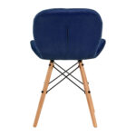 4Rico Cosmetic chair QS-186 navy velvet - Image 4