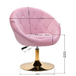 4Rico swivel chair QS-BL12G pink 4