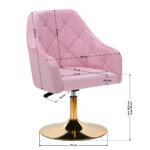 4Rico swivel chair QS-BL14G pink 4