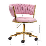 4Rico swivel chair QS-GW01G pink - Image 8
