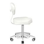 Azzurro 156f bump-up white cosmetic stool - Image 2