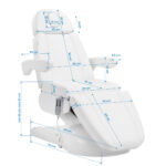 Azzurro Lux 4m white cosmetic chair with cradle - Image 18