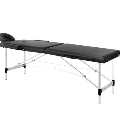 BALANCE aluminium folding massage table 2 segment black