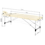 BALANCE aluminium folding massage table 2 segment cream 8