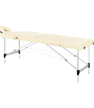 BALANCE aluminium folding massage table 2 segment cream