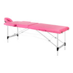BALANCE aluminium folding massage table 2 segment pink