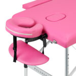 BALANCE aluminium folding massage table 2 segment pink 1