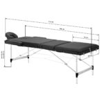 BALANCE aluminium folding massage table 3 segment black - Image 18