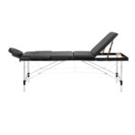 BALANCE aluminium folding massage table 3 segment black 1