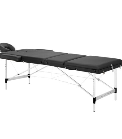 BALANCE aluminium folding massage table 3 segment black