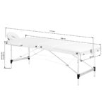 BALANCE aluminium folding massage table 3 segment white - Image 18
