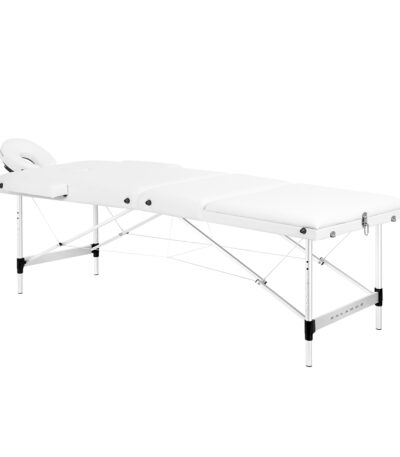 BALANCE aluminium folding massage table 3 segment white