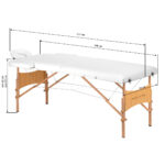 BALANCE wooden folding massage table 2 segment 190x70 white 8