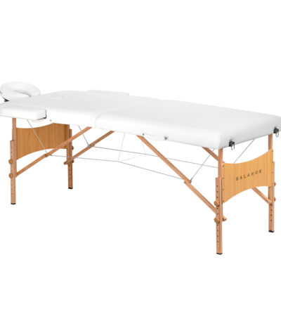 BALANCE wooden folding massage table 2 segment 190x70 white