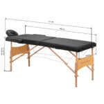 BALANCE wooden folding massage table 2 segment black - Image 16
