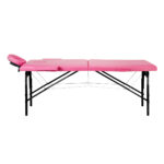 BALANCE wooden folding massage table 2 segment pink and black - Image 2