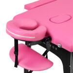 BALANCE wooden folding massage table 2 segment pink and black 1